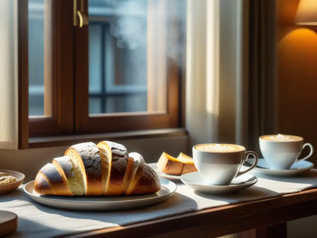 Un acogedor desayuno en un hotel con panadería artesanal