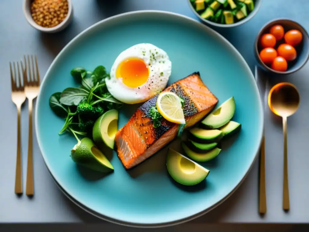 Un banquete gourmet de ayuno intermitente: exquisitos platos coloridos en una elegante mesa