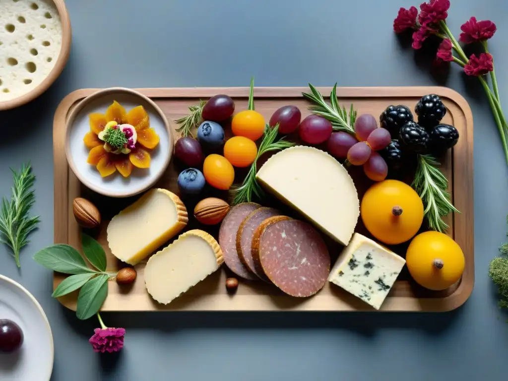 Un banquete visual de pâtés y terrinas gourmet en una tabla lujosa, exaltando el legacy culinario