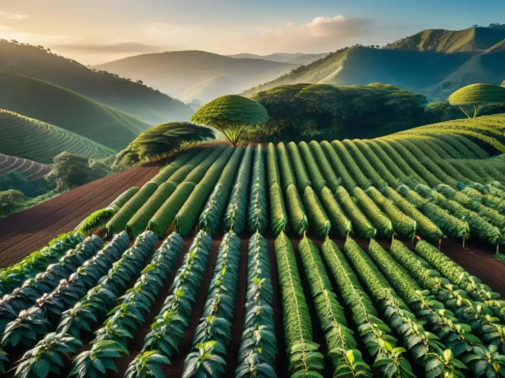 Un cacao vibrante bajo un atardecer dorado