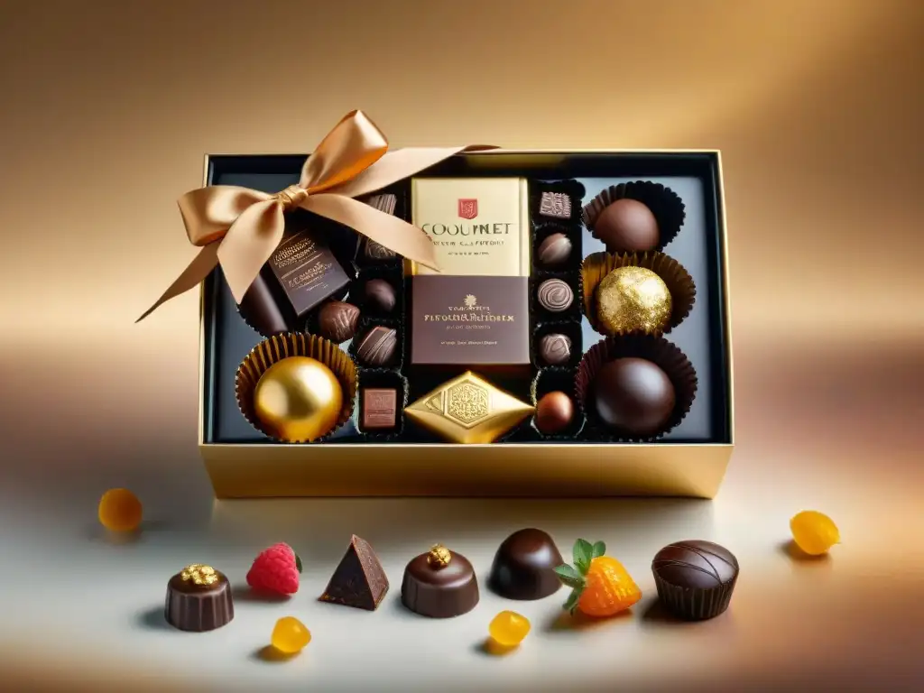 Una caja de suscripción de chocolates gourmet exquisitamente diseñada y llena de lujo, exclusividad y delicias artesanales