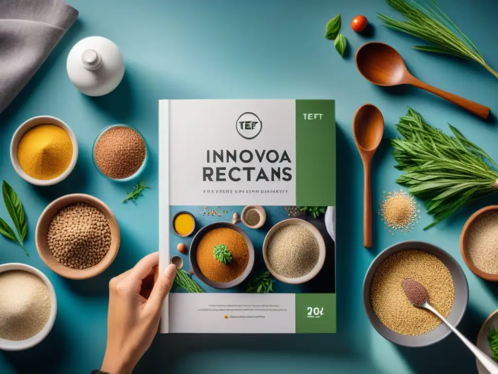 Chef en cocina moderna con teff, receta 'Innovadoras Recetas con Teff'