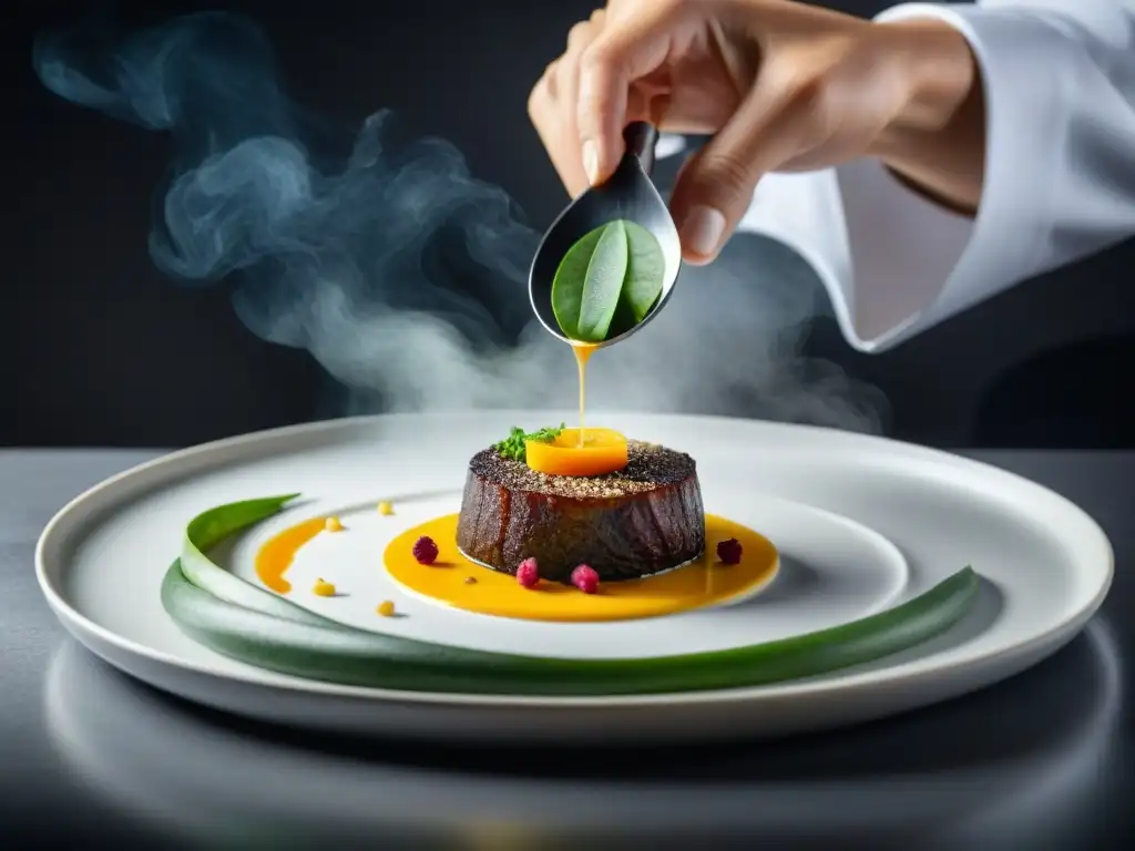 Un chef con estrella Michelin crea una obra de arte culinaria con Proteínas vegetales en alta cocina