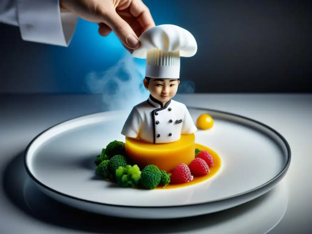 Chef con estrella Michelin crea plato con alimentos impresos en 3D en cocina de vanguardia