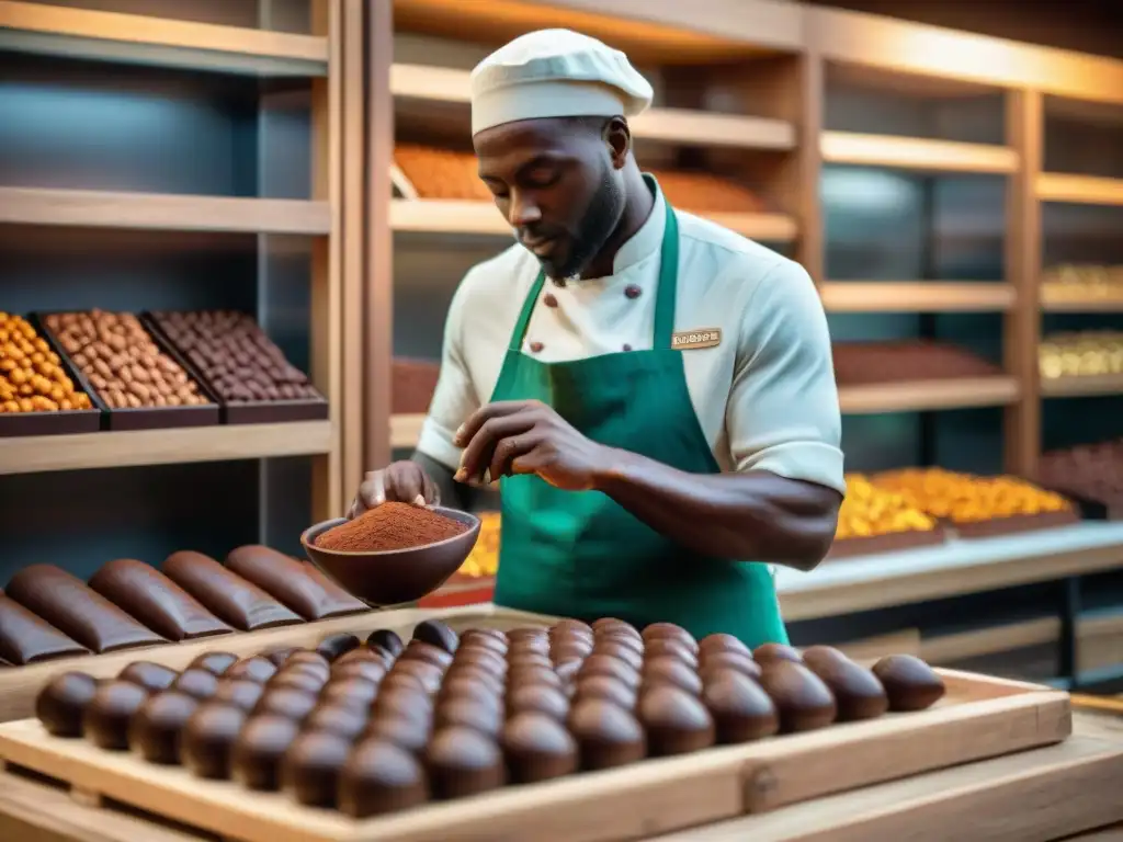 Un chocolatero experto selecciona cacao de forma artesanal para deleitar el paladar