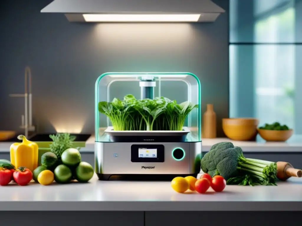 Una cocina futurista con impresión 3D de alimentos sustentables