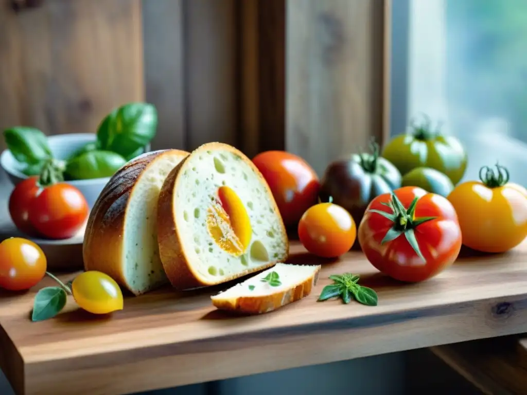 Una composición de bodegón meticulosamente arreglada con ingredientes gourmet modernos, resaltando los métodos de conservación gourmet moderno