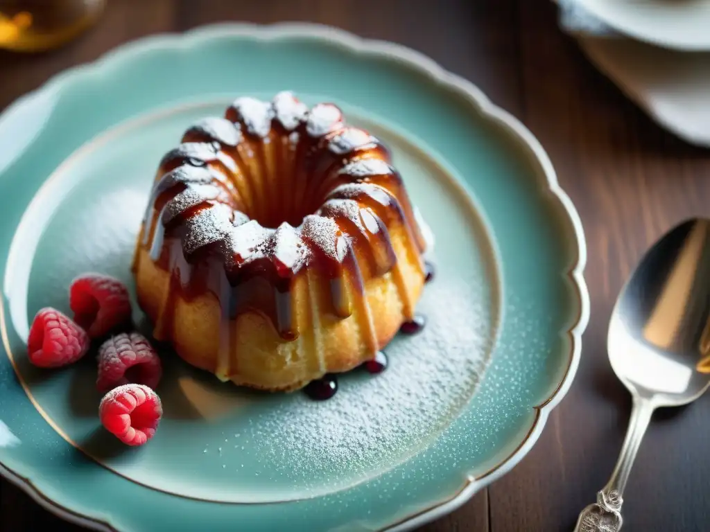 Delicioso canelé de Burdeos receta gourmet en una escena de café elegante y sofisticada