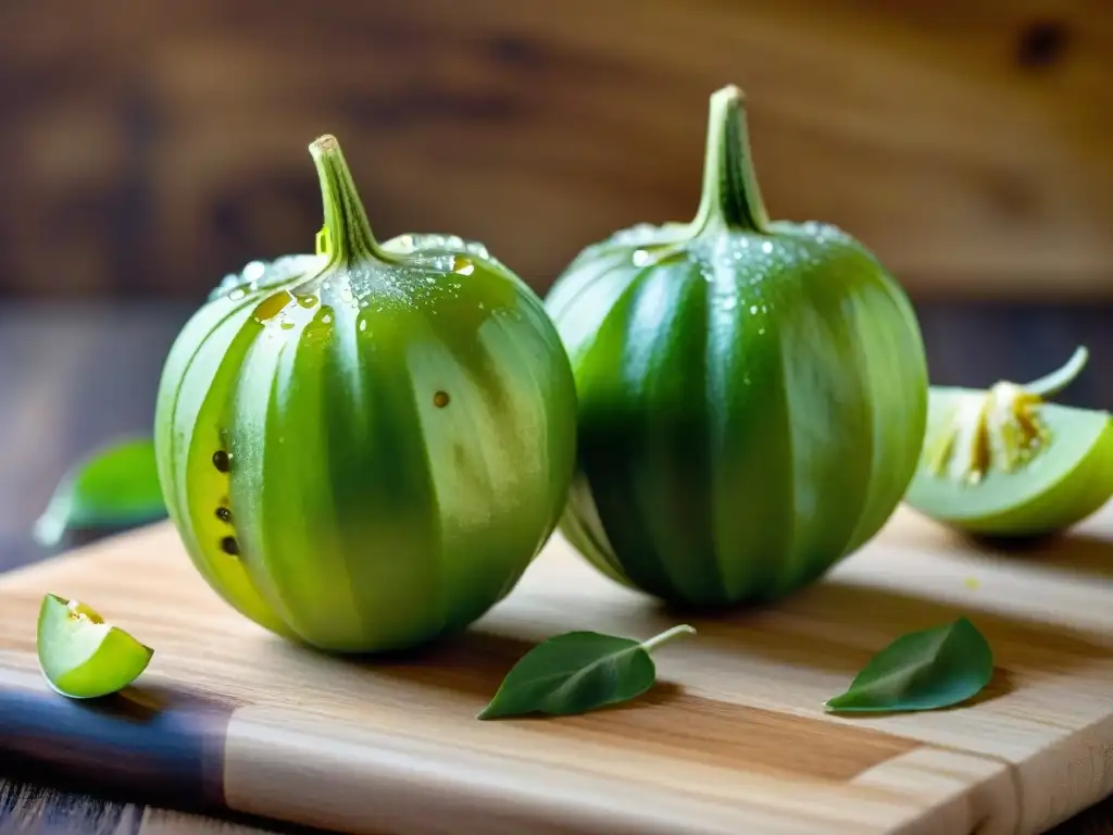 Deliciosos tomatillos gourmet para preparar salsa mexicana