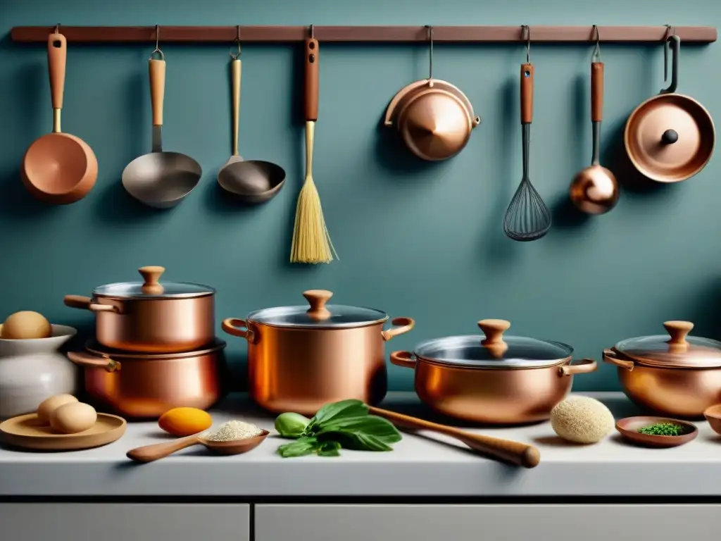 Detallada evolución de utensilios de cocina con influencia cultural en una línea de tiempo multicultural