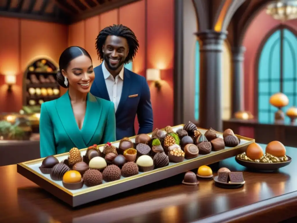 Diversidad y lujo en la degustación de exquisitos chocolates exóticos sabores historias