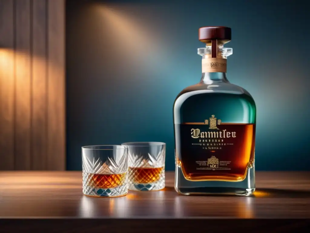 Una elegante configuración para degustar whisky, ideal para principiantes que deseen invertir en whisky