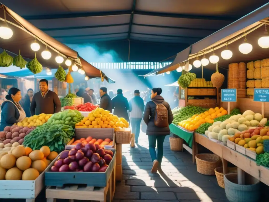 Escena vibrante de mercado local: joyas culinarias en mercados locales, colores, sabores y aromas se entrelazan en una experiencia única