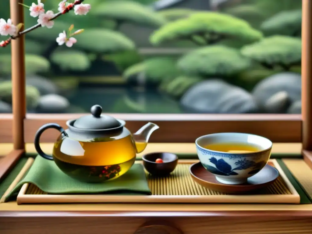 Un escenario sereno con una ceremonia del té japonesa: maridajes gourmet con tés japoneses