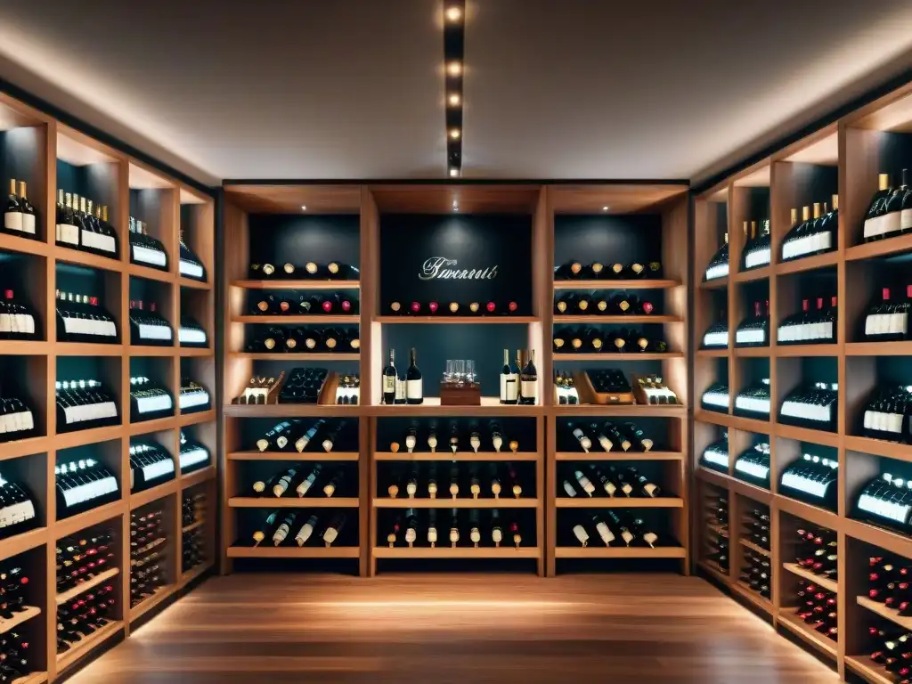 Exclusiva bodega con vinos de todo el mundo, ideal para invertir en vinos exclusivos principiantes