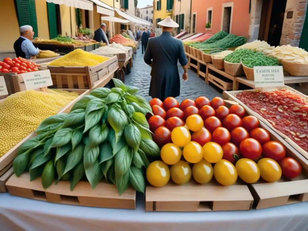 Exploradores descubren secretos de la cocina italiana gourmet en bullicioso mercado callejero