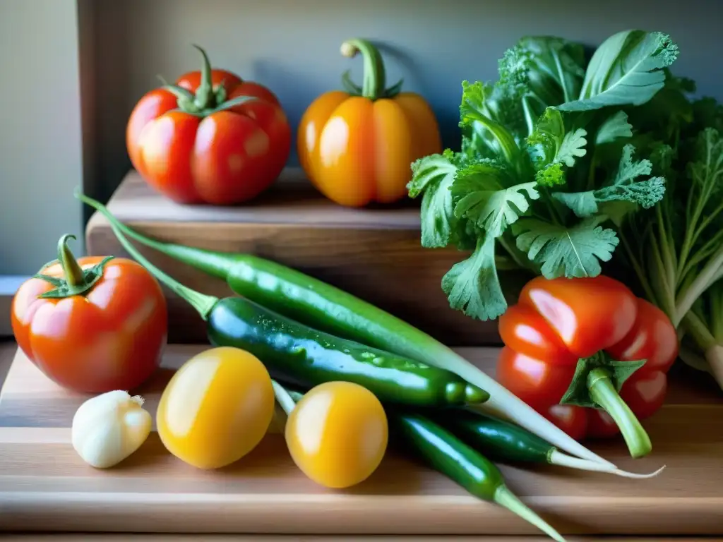 Una exquisita composición de ingredientes frescos en una cocina al vacío