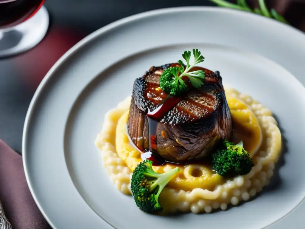 Degusta la exquisita receta ossobuco tradicional milanesa gourmet con risotto y vino tinto