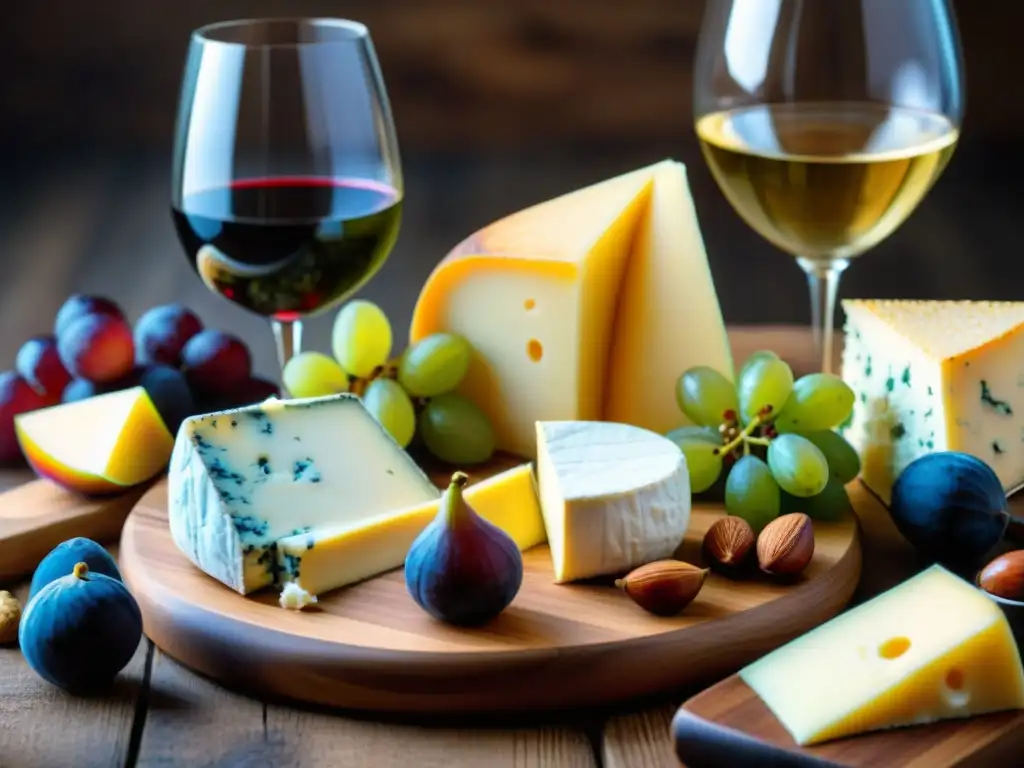 Una exquisita tabla de quesos gourmet y vinos finos maridajes vinos quesos gourmet perfectos