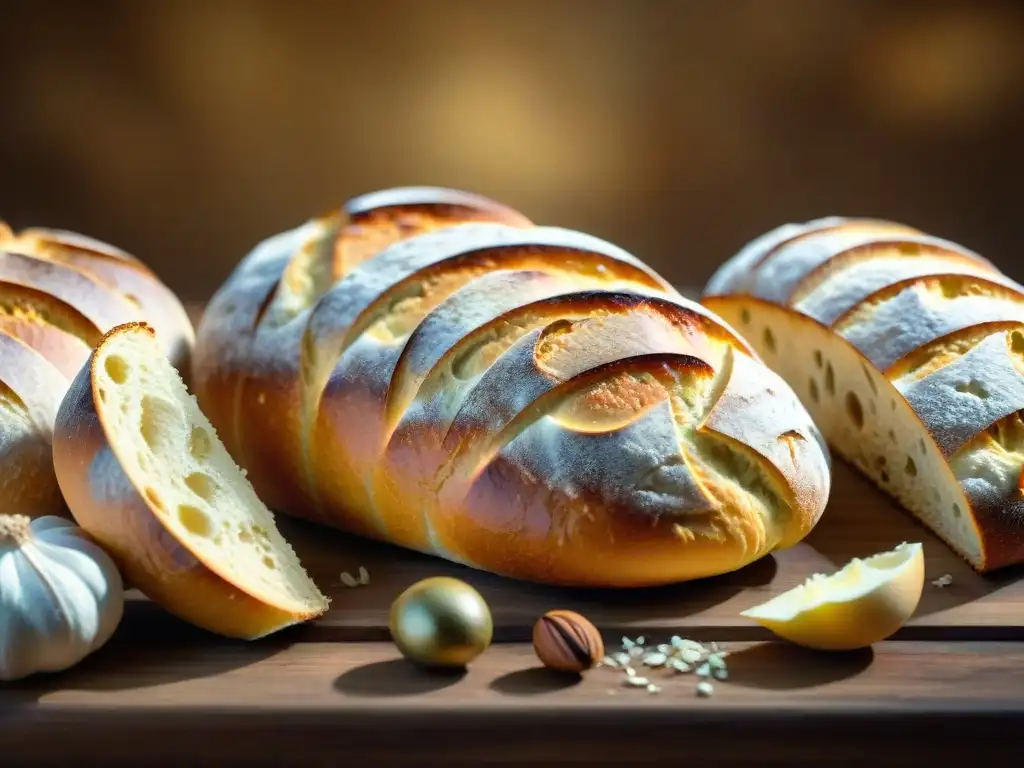 Una exquisita variedad de panes artesanales del mundo, en una mesa rústica