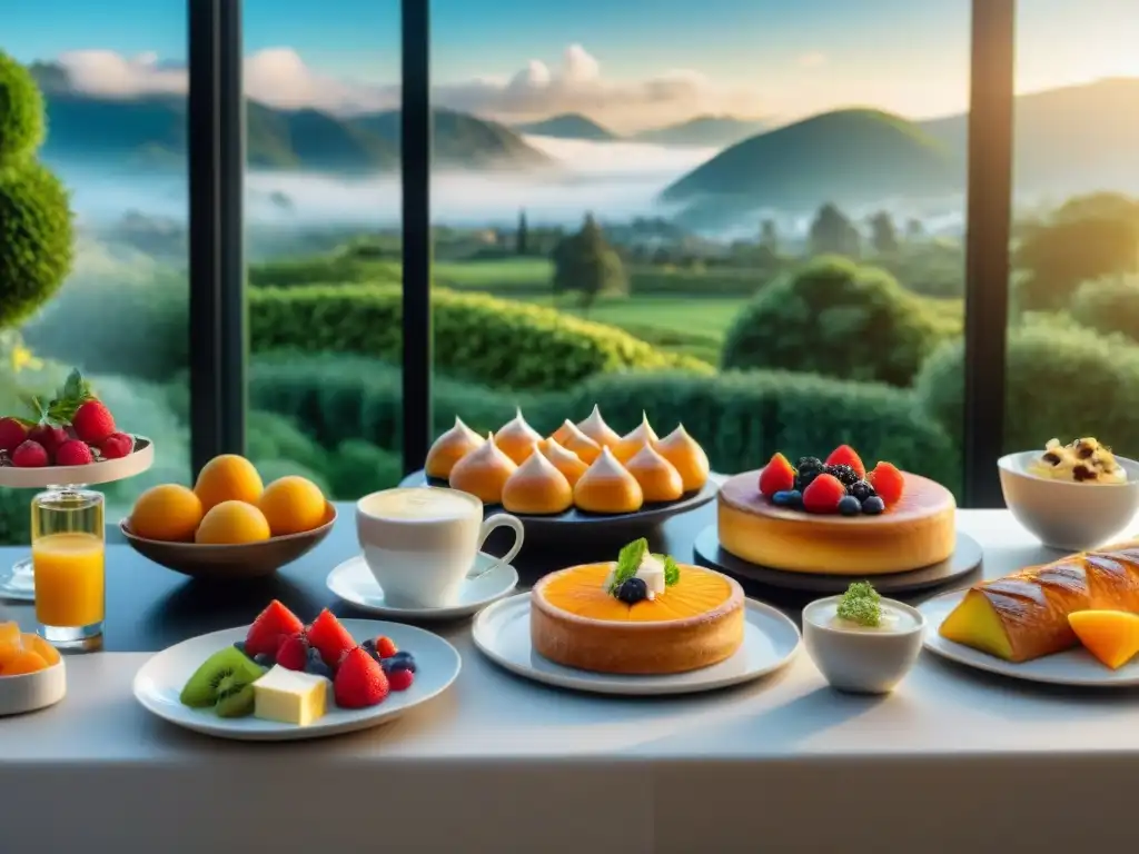 Un exquisito desayuno gourmet en un elegante hotel internacional