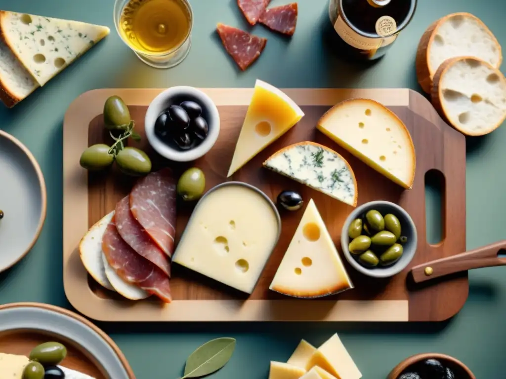 Exquisito maridaje de cervezas artesanales con charcutería y quesos variados en tabla de madera