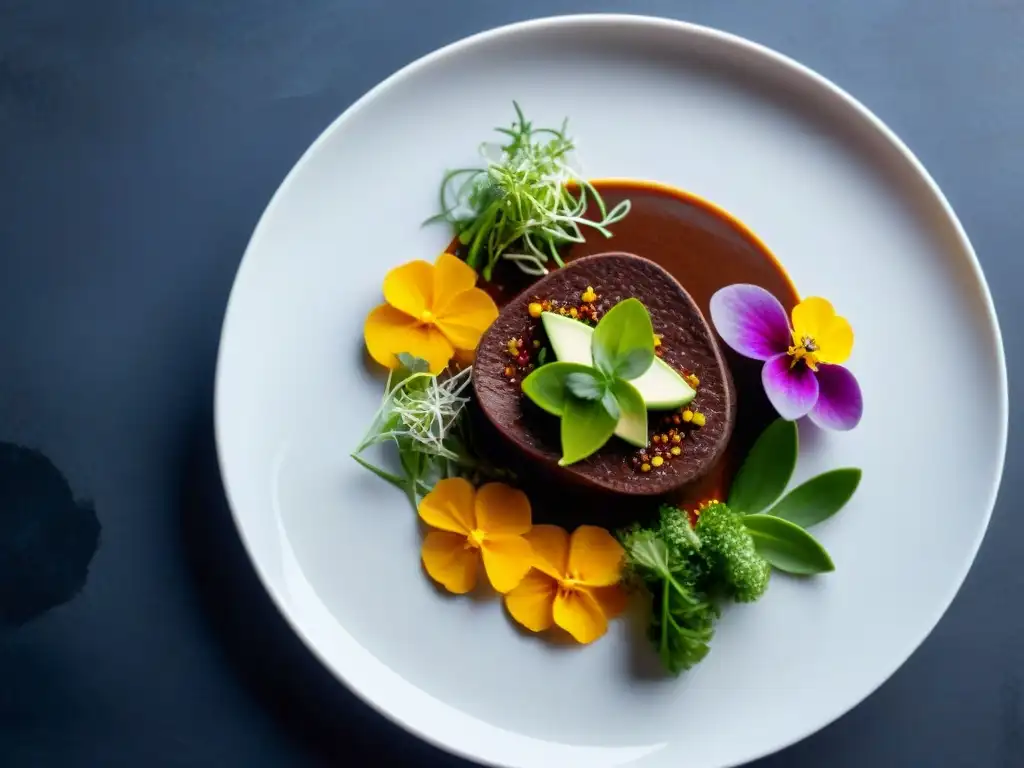 Mole mexicano contemporáneo: fusión de sabores y colores Un exquisito plato fusionado con comidas tradicionales versiones contemporáneas