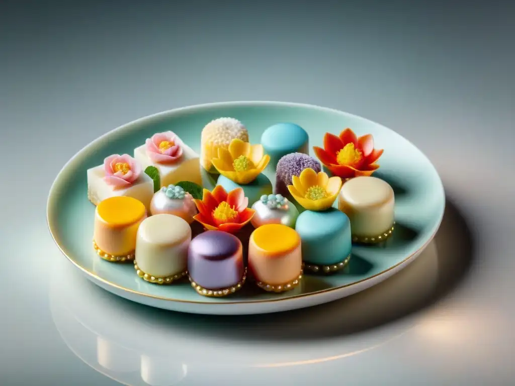 Un exquisito surtido de petit fours gourmet decorados, perfectos para ocasiones especiales