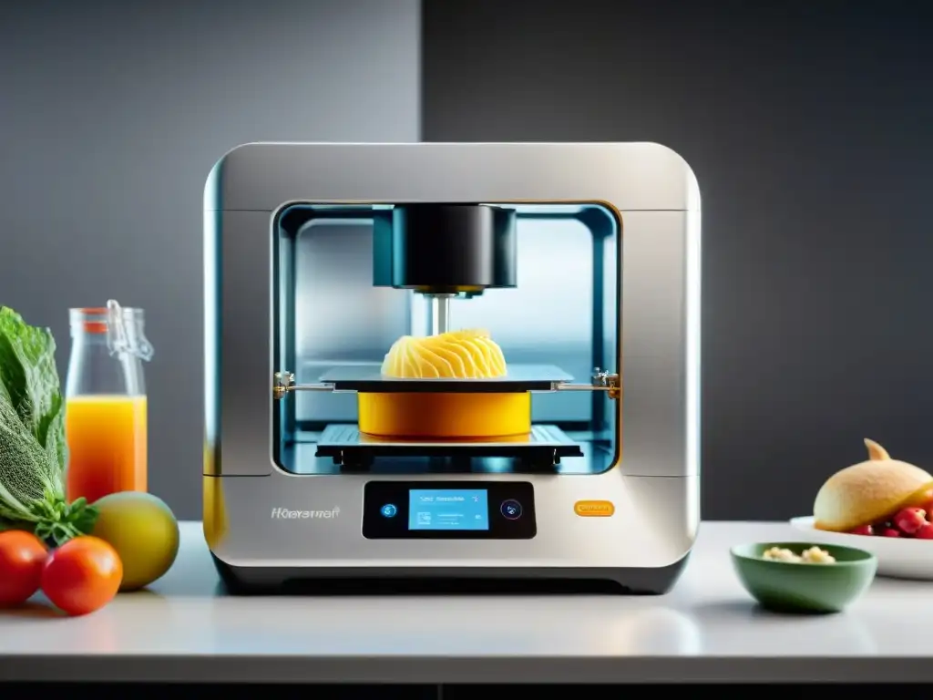 Un fascinante festín impreso en 3D de alta gastronomía con una impresora de alimentos de última generación en acción
