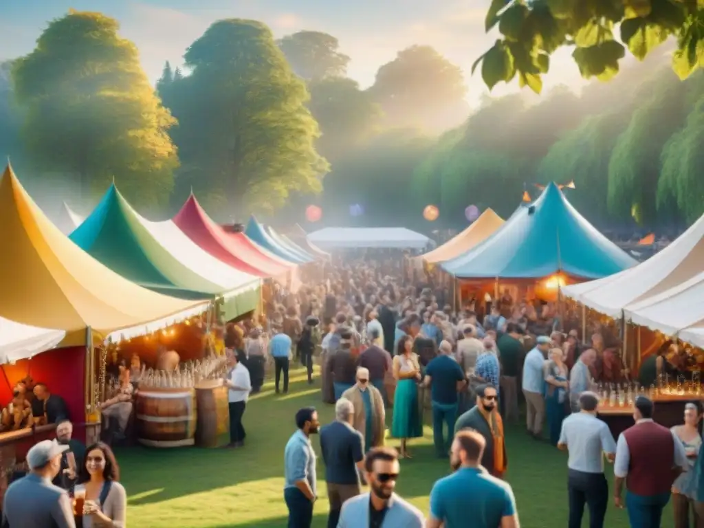 Un festival de cerveza animado y diverso, reflejo de la cultura popular