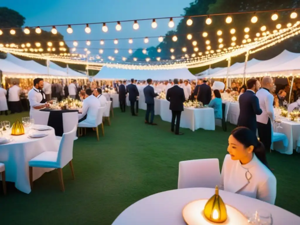 Festival gastronómico de alta cocina: exquisitez y sofisticación Festivales de alta cocina: chefs estrellas en un elegante festival al aire libre