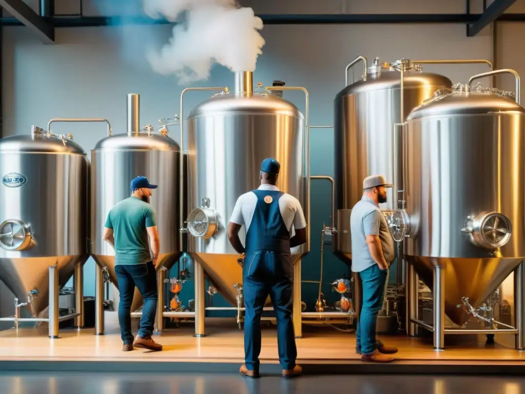 Un grupo diverso de cerveceros artesanales luchando por sobrevivir, colaborando e innovando en una moderna cervecería