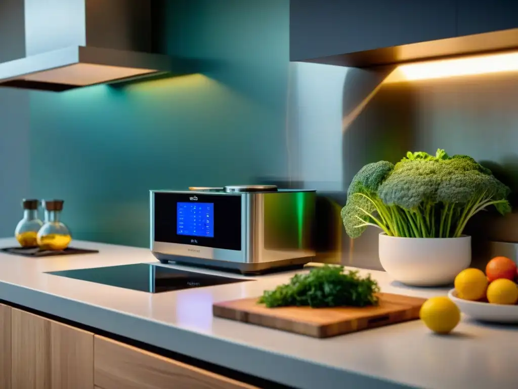 Un hogar moderno con elegante máquina sous vide integrada