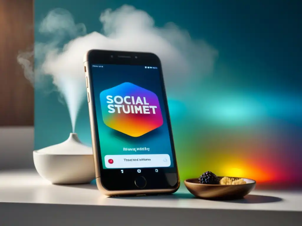 Narrativa gourmet: estrategia de redes sociales de lujo Una imagen detallada y fotorrealista que muestra estrategias narrativas para marcas gourmet en redes sociales
