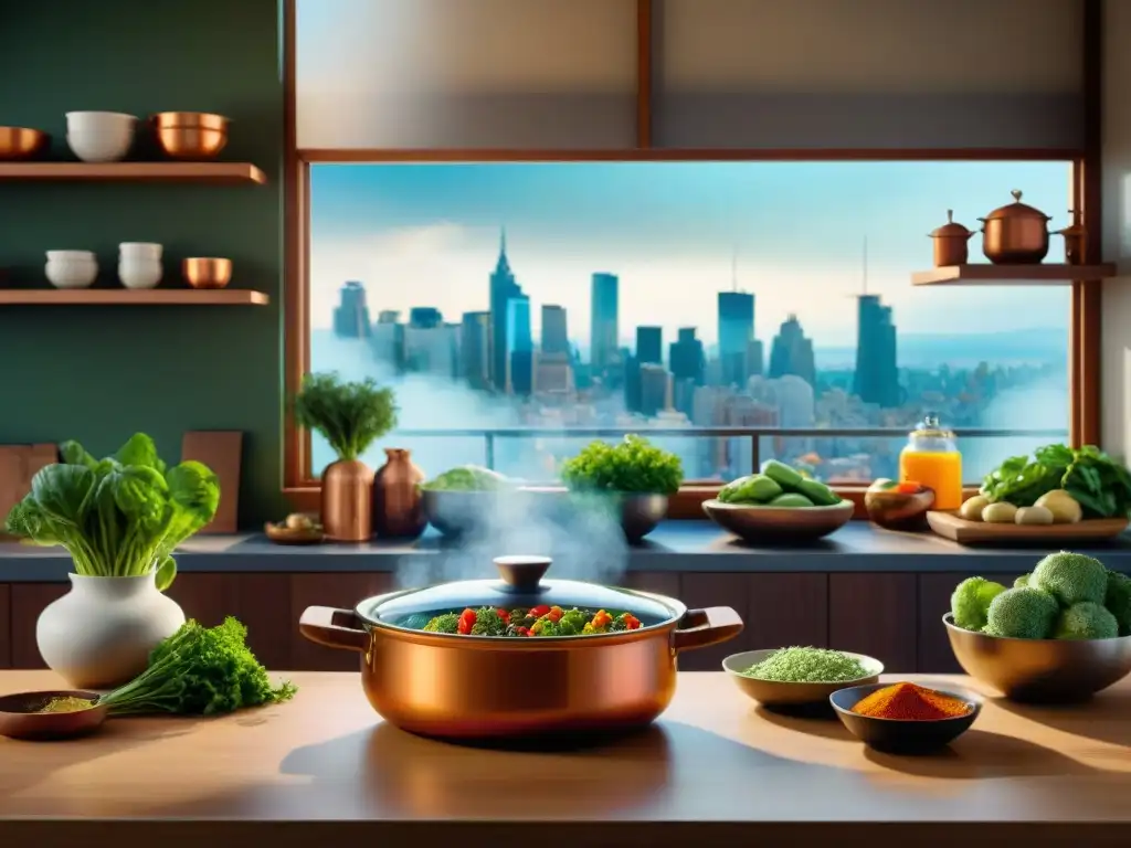 Un impresionante escenario de cocina inspirado en películas gastronómicas