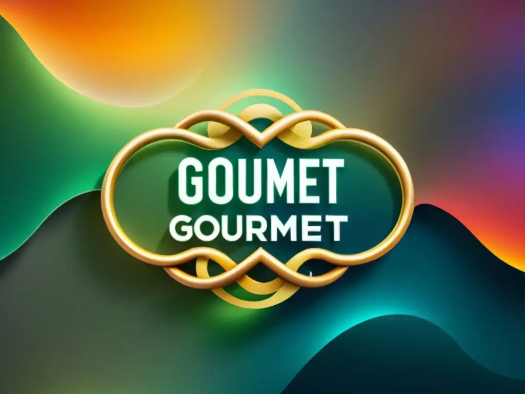 Dos logos gourmet entrelazados brillan en una red digital, simbolizando alianzas estratégicas entre marcas gourmet en línea