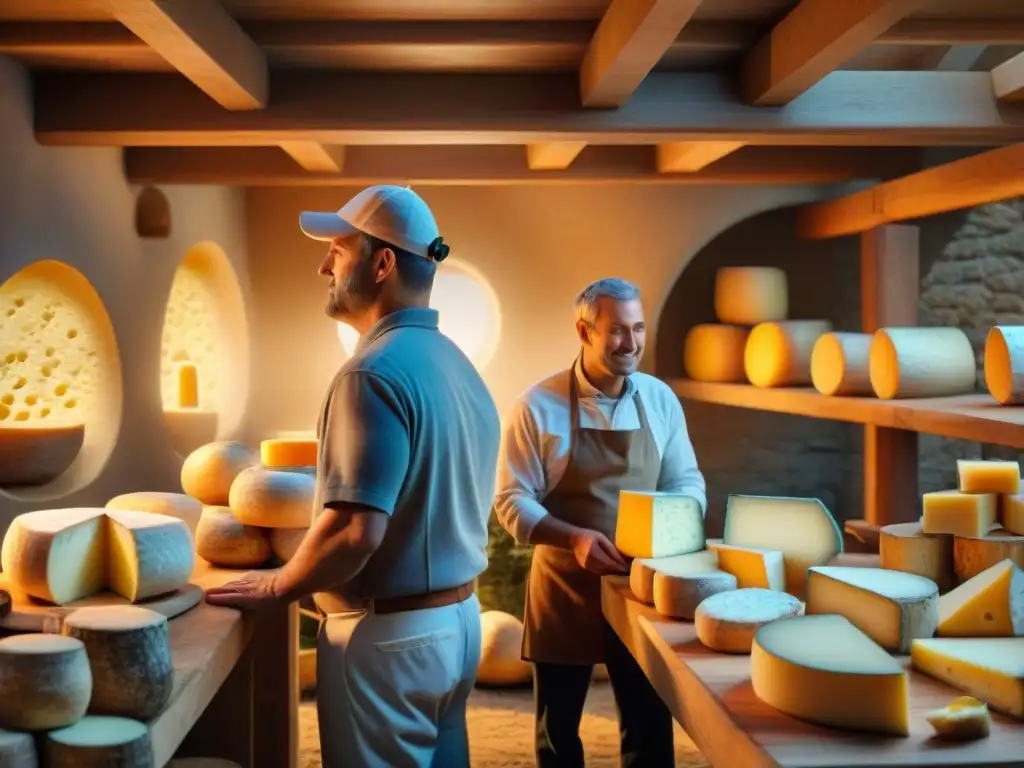 Maestros queseros de América crean y comparten historias en la bodega de queso