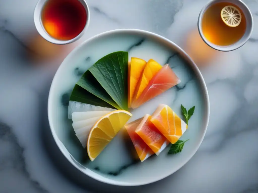 Maridajes gourmet con tés japoneses: armonía entre sabores, colores y texturas en una presentación exquisita