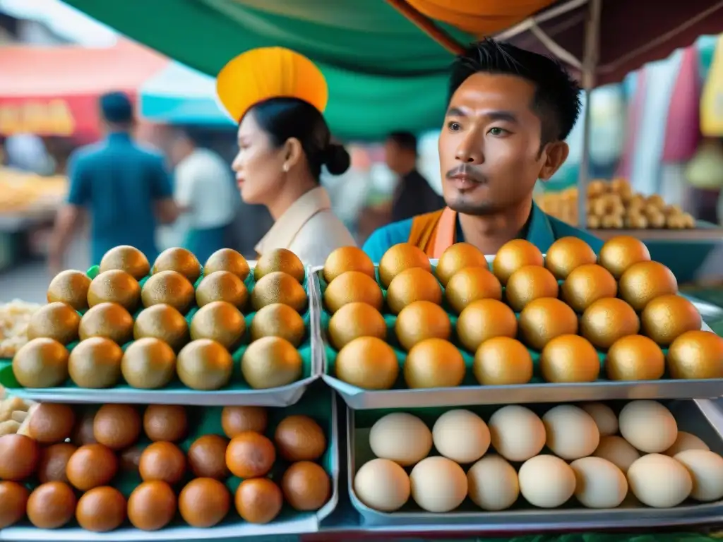 Mejor Kwek Kwek filipino sabor en vibrante mercado callejero de Filipinas