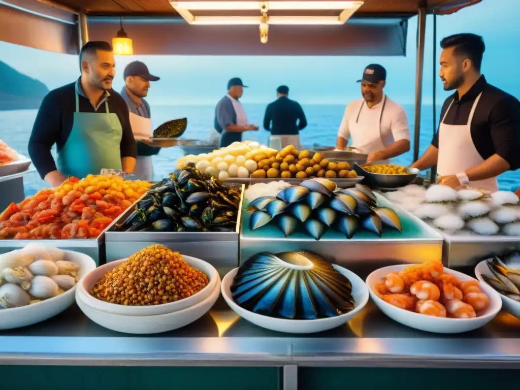 Un mercado de mariscos exóticos ofrece una variedad vibrante y fresca, ¡descubre los beneficios mariscos exóticos gourmet!