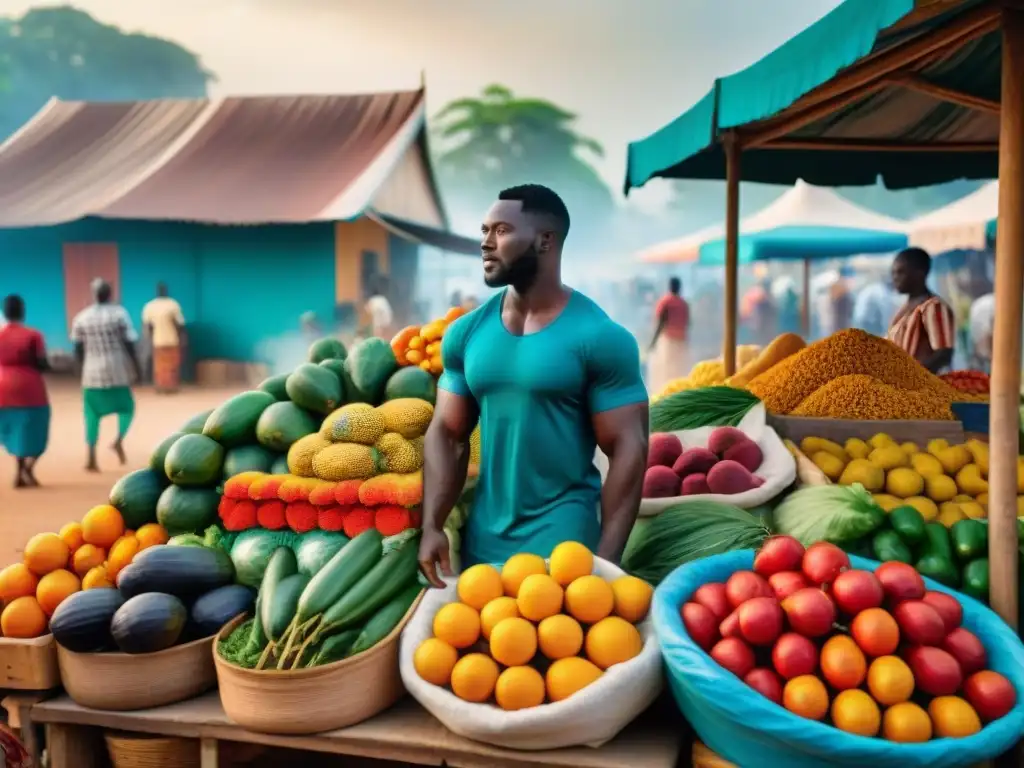 Un mercado vibrante en Ghana con platos imperdibles de la cocina local