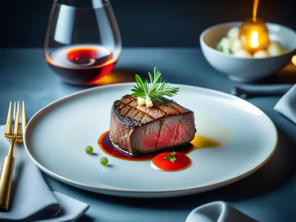 Una mesa de comedor lujosa con cubiertos de plata, cristalería y servilletas blancas