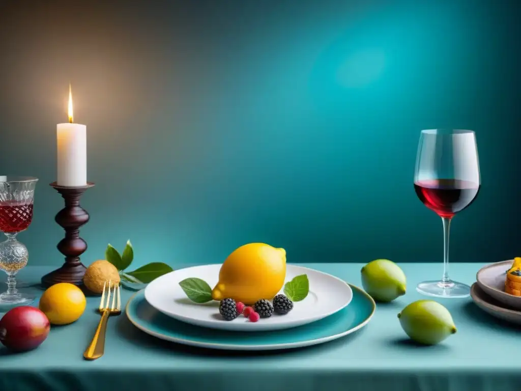 Una mesa elegante con maridajes innovadores gourmet sorprendentes