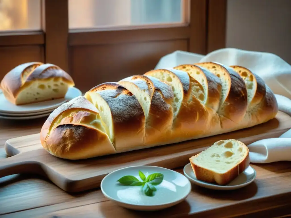 Una mesa de madera bellamente decorada con una variedad de panes del mundo, listos para una cata de panes