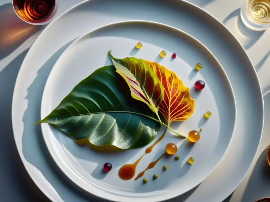 Una obra de arte culinaria con hoja santa como toque gourmet