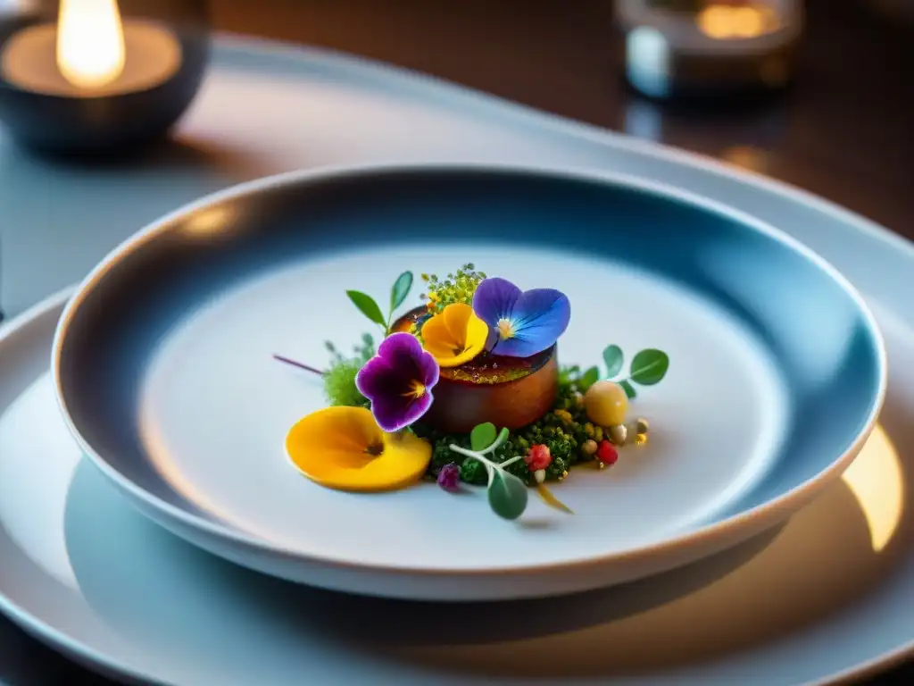 Una obra de arte culinaria en un restaurante de estrella Michelin