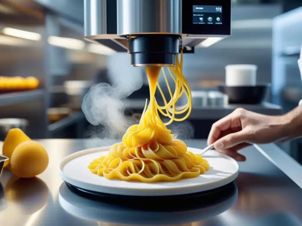 Alimentación personalizada con impresión 3D: Cocina profesional fusionando técnicas culinarias tradicionales con tecnología innovadora