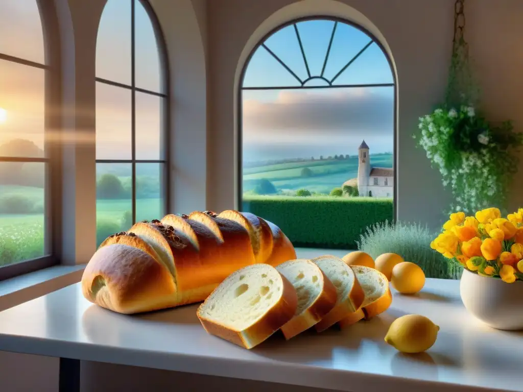 Un refugio de panadería gourmet en la campiña francesa, con jardines exuberantes y cocina de vanguardia