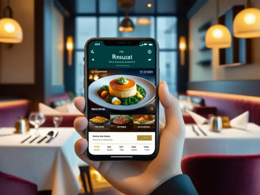 Reserva en un restaurante gourmet con una app de reservas de lujo