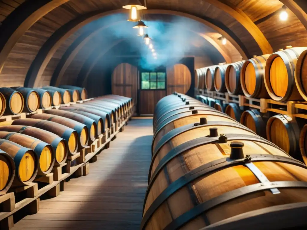 Un rincón auténtico de envejecimiento de vinagre balsámico gourmet en bodega italiana